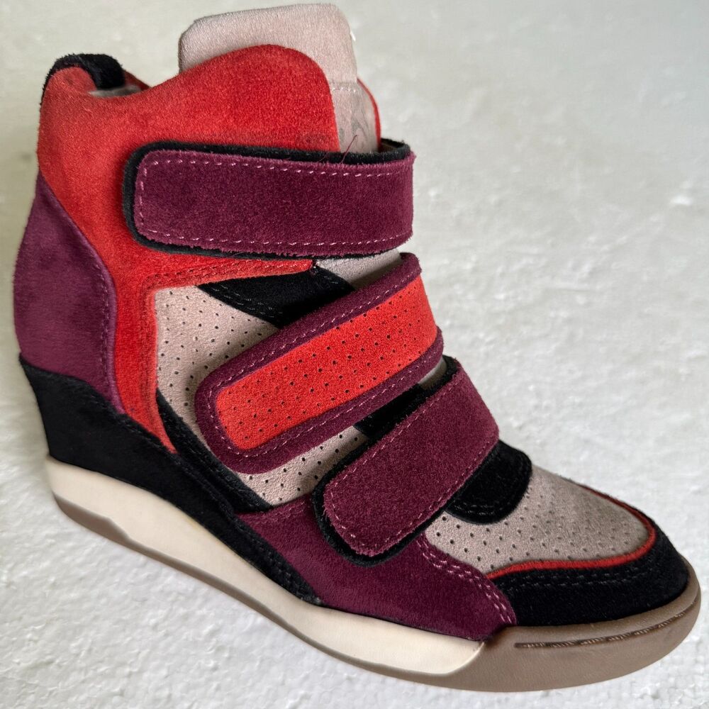 Ash Alex LIMITED Suede multicolor Wedge Sneakers size 37 EUC / 7 US - Picture 6 of 11